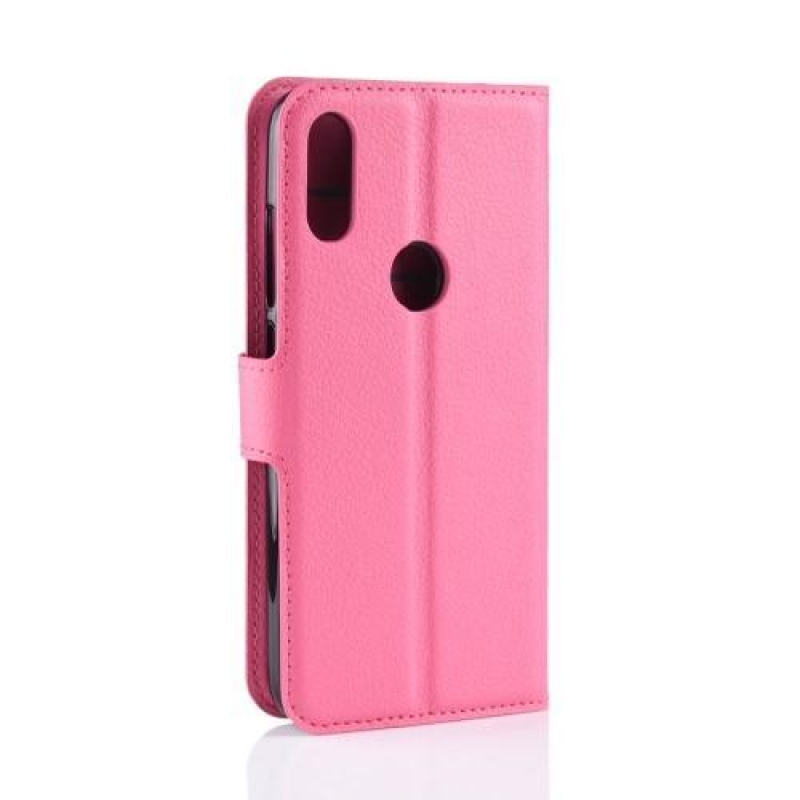 Stand PU kožené peňaženkové puzdro na Xiaomi Redmi Note 7 - rose