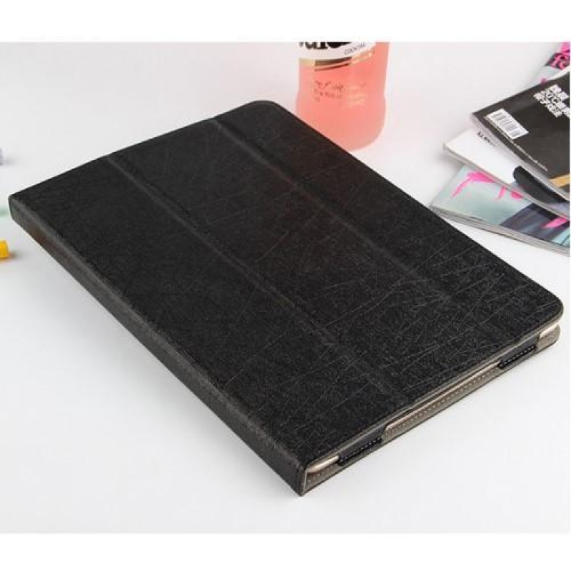 Stand PU kožené puzdro textúrované na Apple iPad Pro 11 - čierne