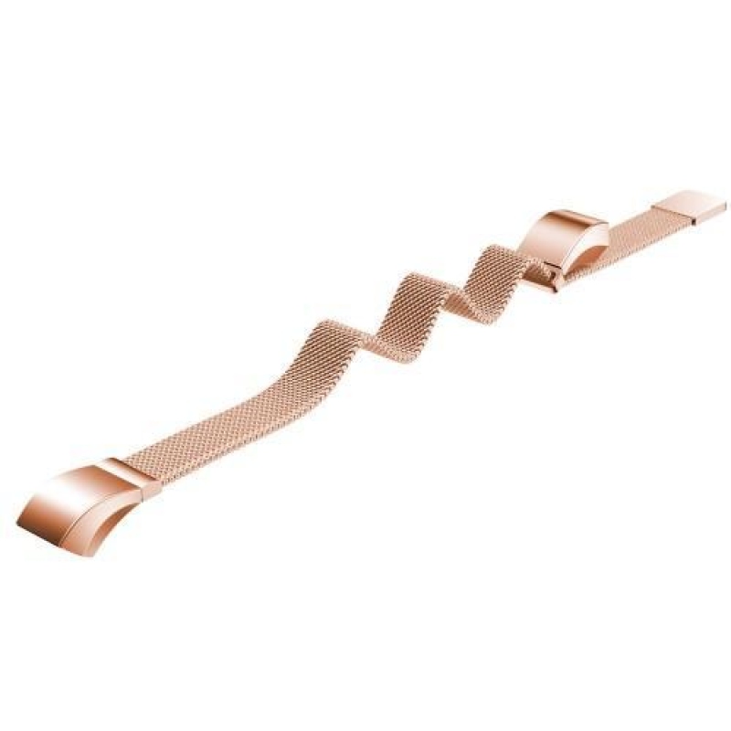 Steel remienok z nerezovej ocele na Fitbit Alta Mesh - rosegold