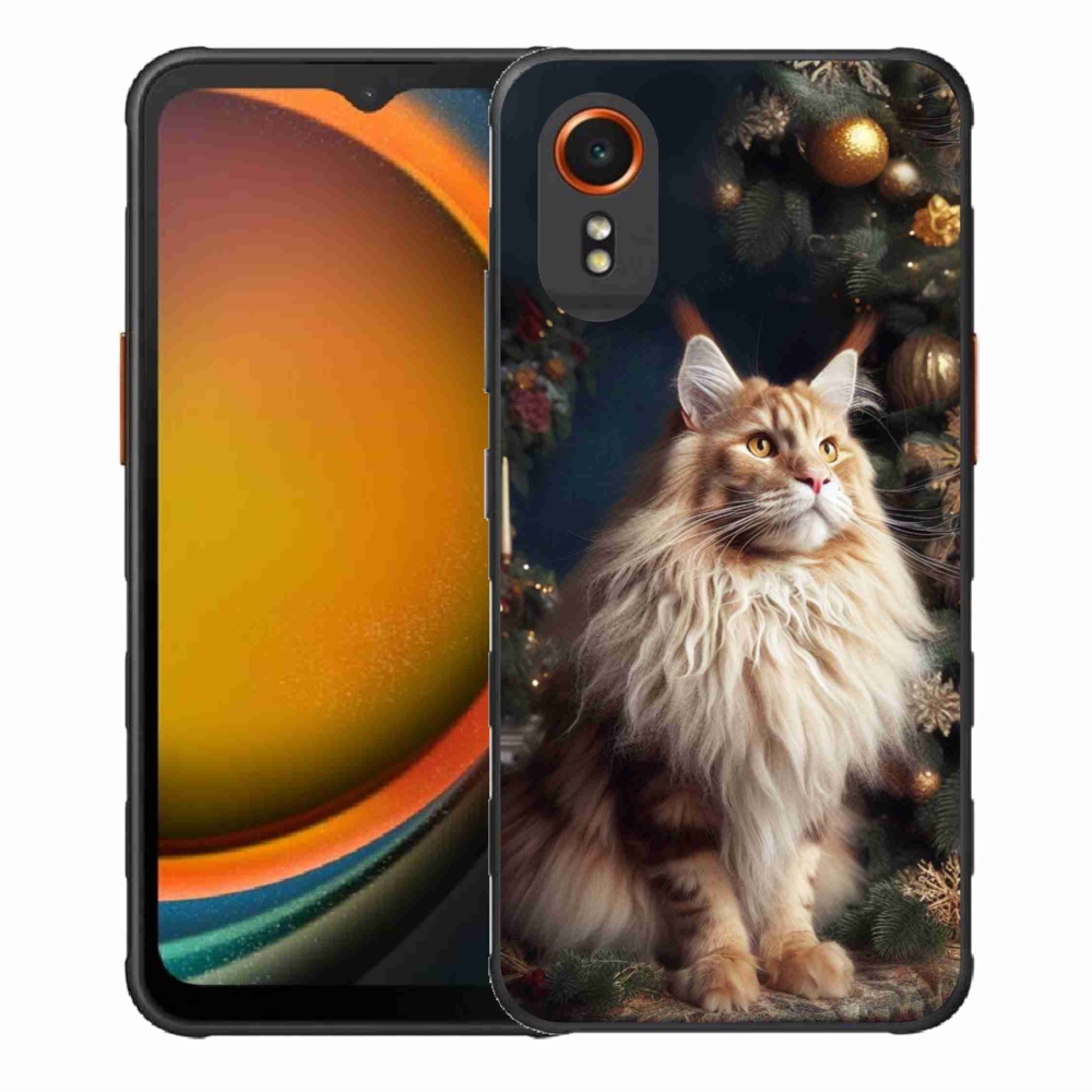 Gélový kryt mmCase na Samsung Galaxy Xcover 7 - mačka pri stromčeku