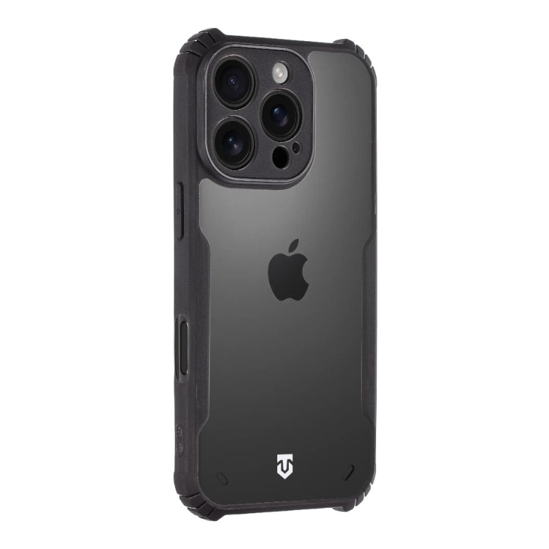 Tactical Quantum Stealth Kryt pre Apple iPhone 16 Pro Clear/Black