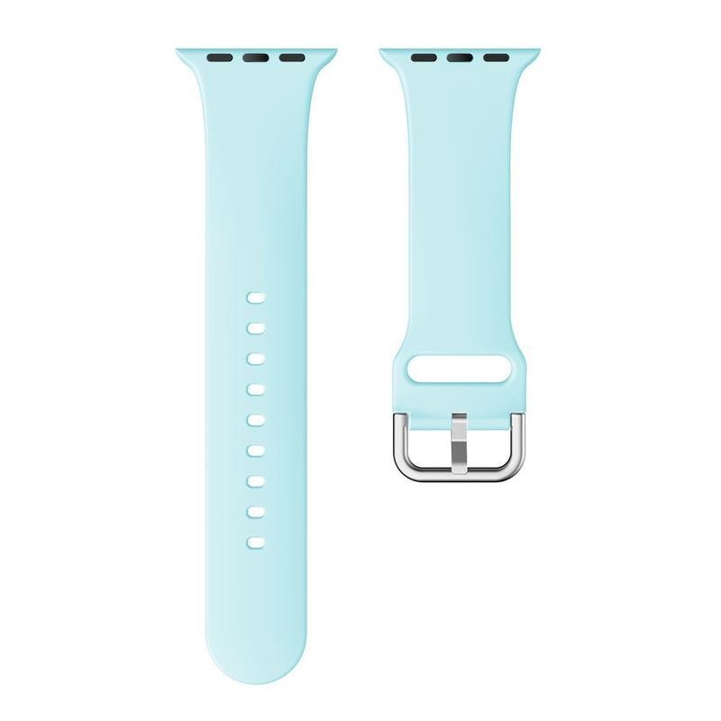 Strap silikónový remienok na Apple Watch 5/4 40mm, 3/2/1 38mm - azúrový