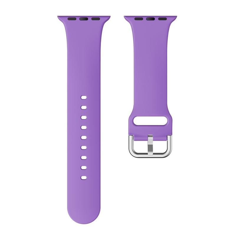 Strap silikónový remienok na Apple Watch 5/4 40mm, 3/2/1 38mm - tmavofialová