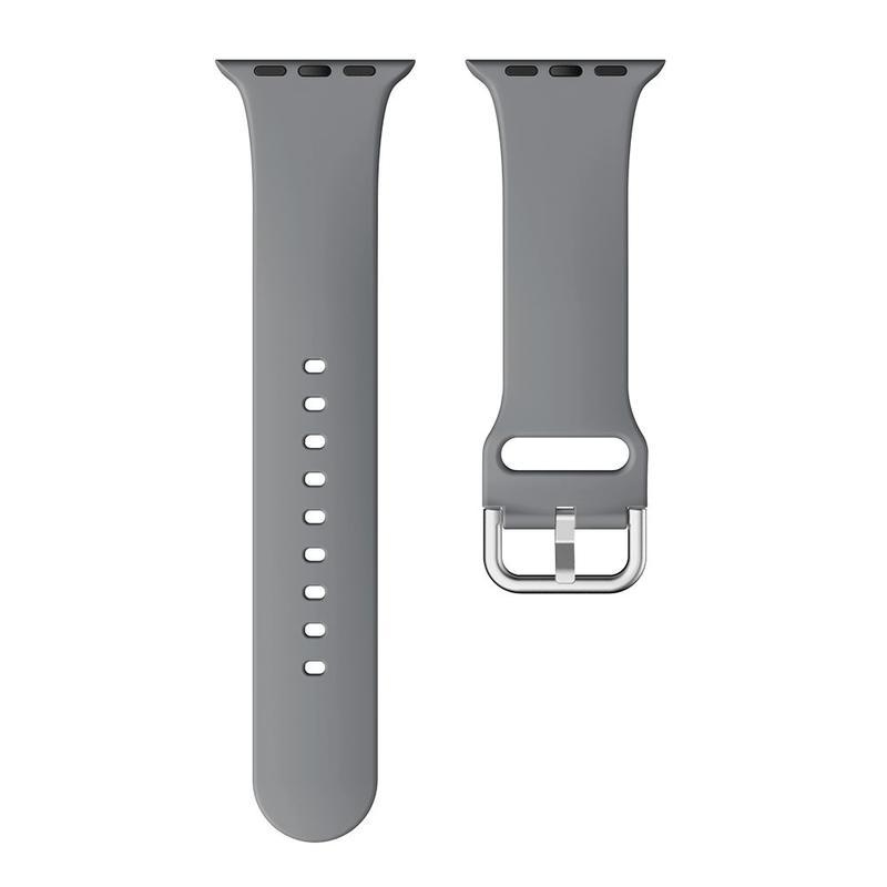 Strap silikónový remienok na Apple Watch 5/4 40mm, 3/2/1 38mm - tmavošedý