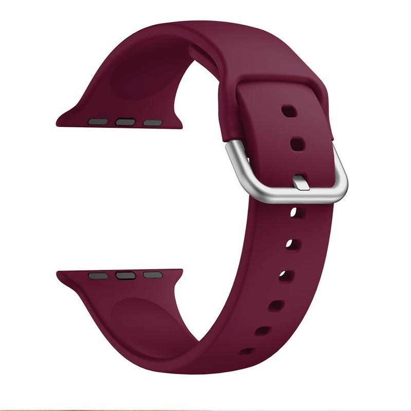 Strap silikónový remienok na Apple Watch 5/4 40mm, 3/2/1 38mm - vínový