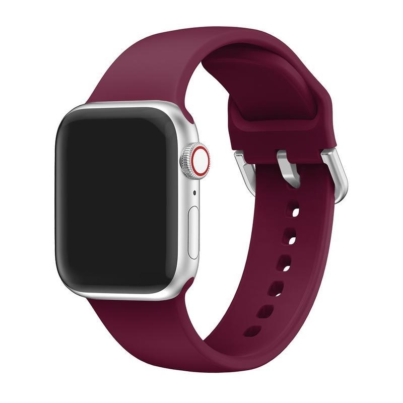 Strap silikónový remienok na Apple Watch 5/4 40mm, 3/2/1 38mm - vínový