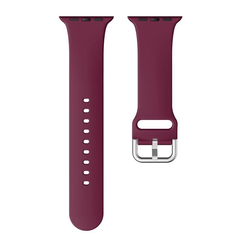 Strap silikónový remienok na Apple Watch 5/4 40mm, 3/2/1 38mm - vínový