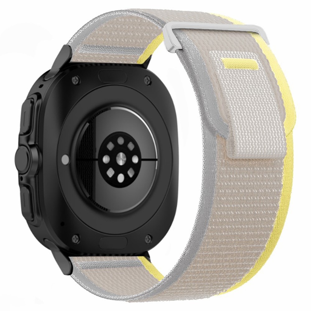 Strappe nylonový remienok na Samsung Galaxy Watch Ultra (2025) 47mm - žltý/sivý