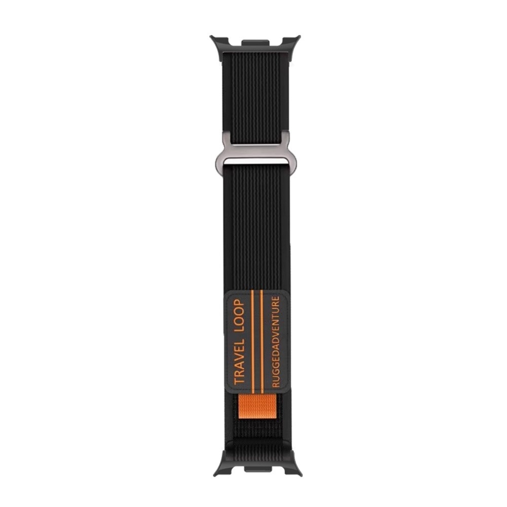 Strappy nylonový remienok na Samsung Galaxy Watch9 40mm/44mm/Watch8 44mm/40mm/Watch8 Classic 46mm - čierny