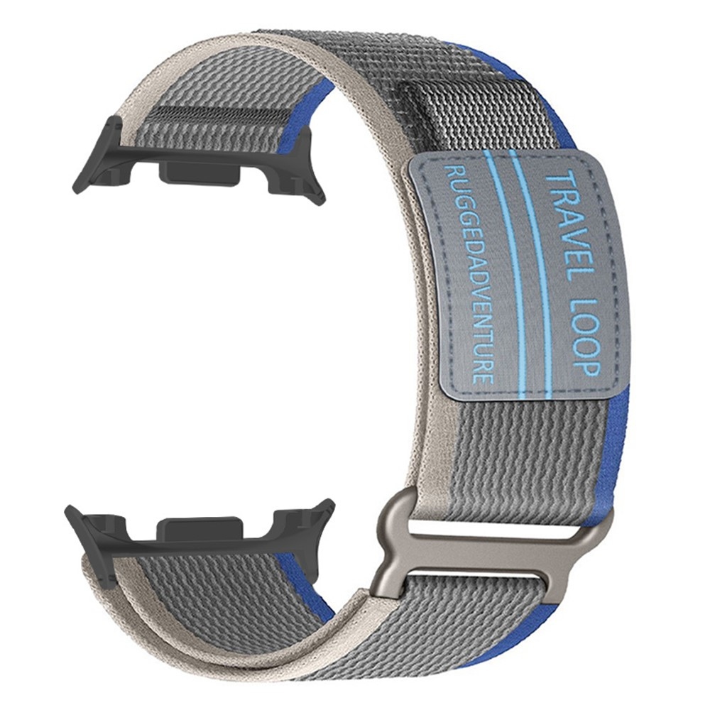 Strappy nylonový remienok na Samsung Galaxy Watch9 40mm/44mm/Watch8 44mm/40mm/Watch8 Classic 46mm - modrý/sivý