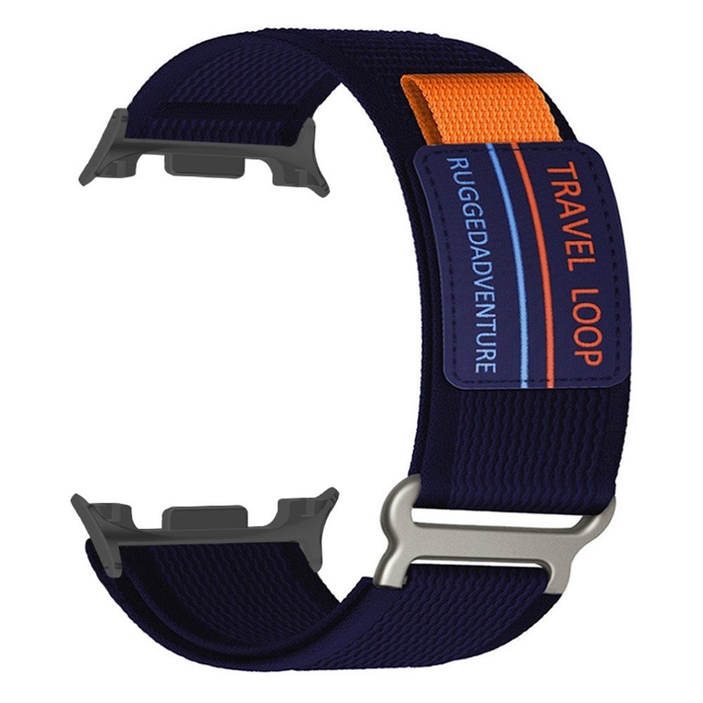 Strappy nylonový remienok na Samsung Galaxy Watch9 40mm/44mm/Watch8 44mm/40mm/Watch8 Classic 46mm - tmavomodrý