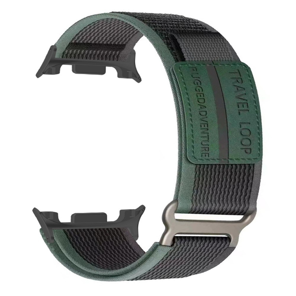 Strappy nylonový remienok na Samsung Galaxy Watch9 40mm/44mm/Watch8 44mm/40mm/Watch8 Classic 46mm - zelený/čierny