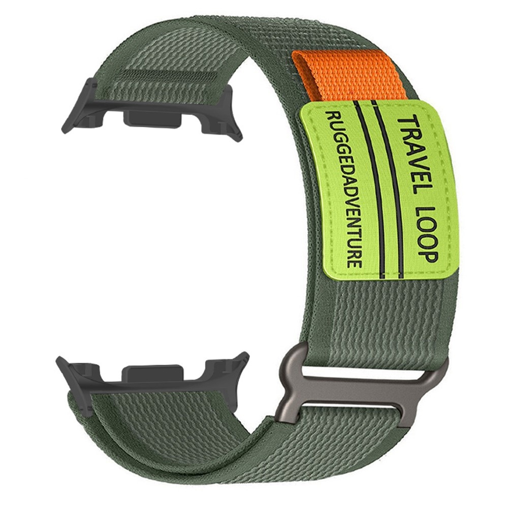 Strappy nylonový remienok na Samsung Galaxy Watch9 40mm/44mm/Watch8 44mm/40mm/Watch8 Classic 46mm - zelený