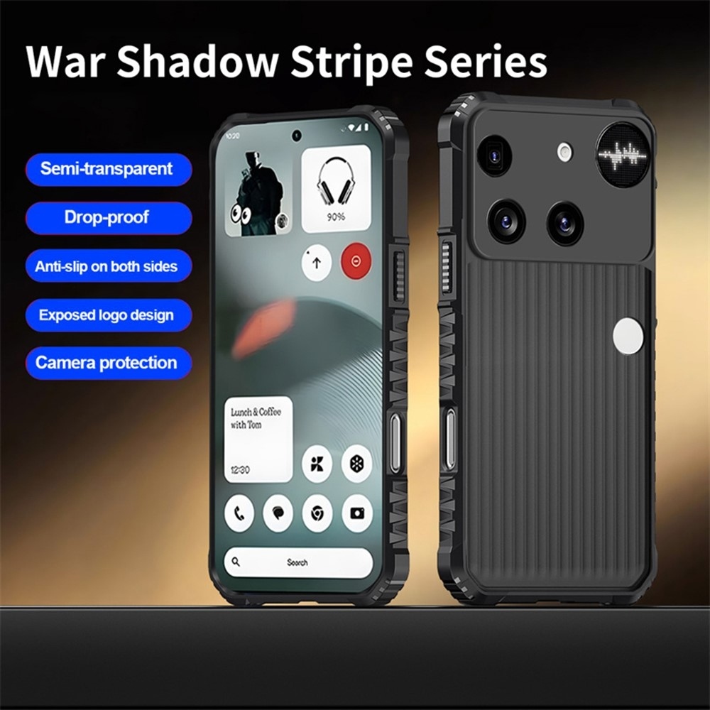 Stripes odolný kryt na mobil Nothing Phone (3) 5G - čierny