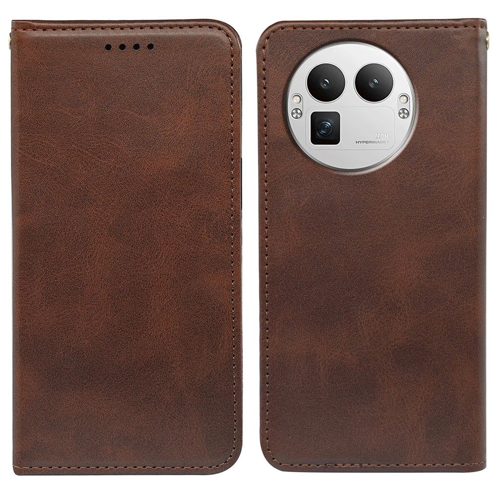 Stronge knižkové puzdro na Realme GT 8 Pro 5G - hnedé