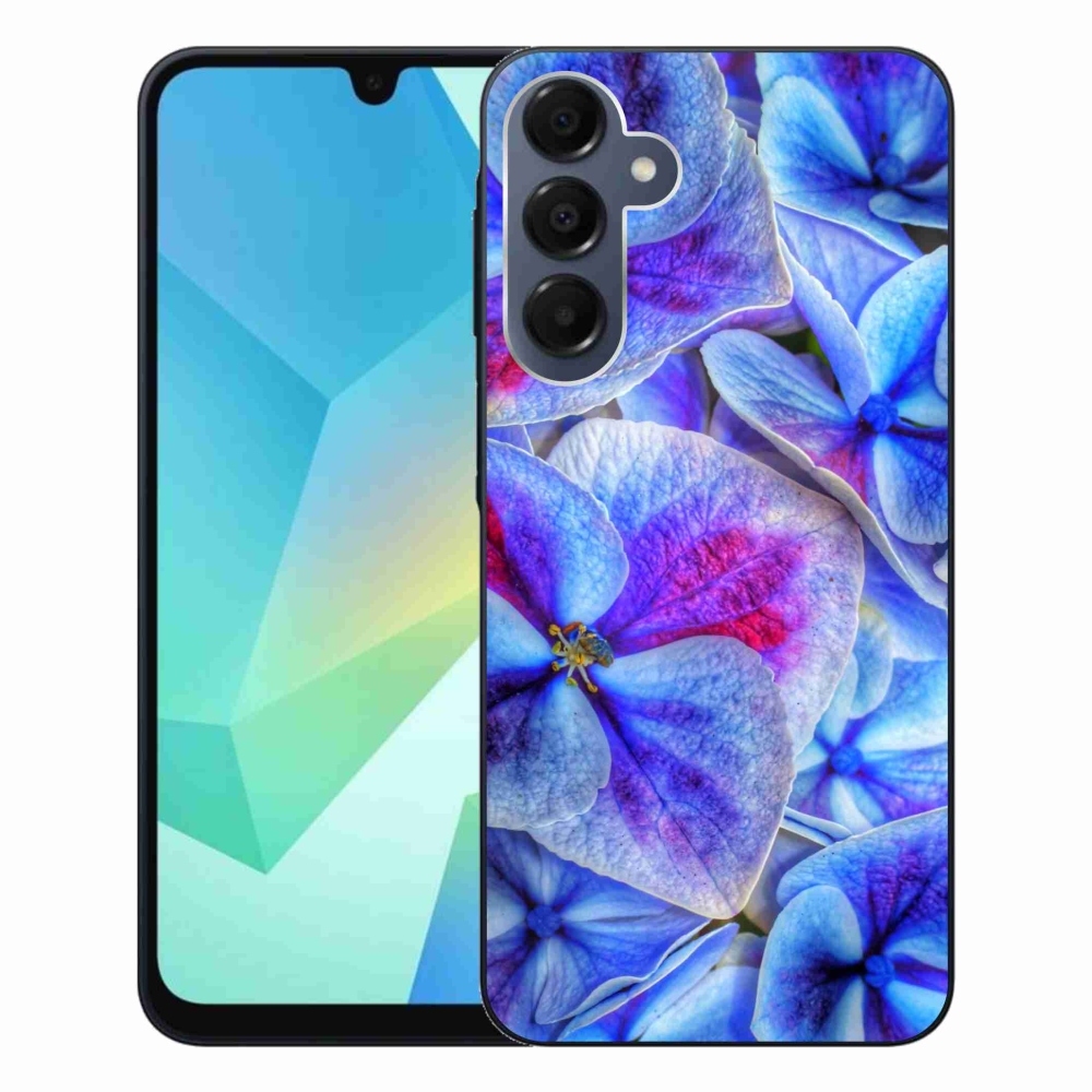 Gélový kryt mmCase na Samsung Galaxy A16 4G/5G - modré kvety 1