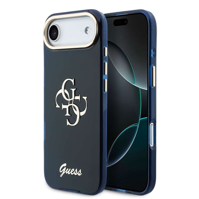 Guess IML 4G Script Metal Logo Zadný kryt pre iPhone Air Blue