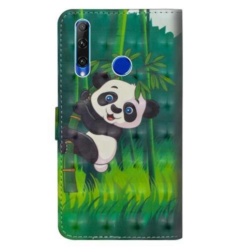 Style PU kožené peněženkové puzdro na mobil Honor 20 Lite/Honor 20e - panda