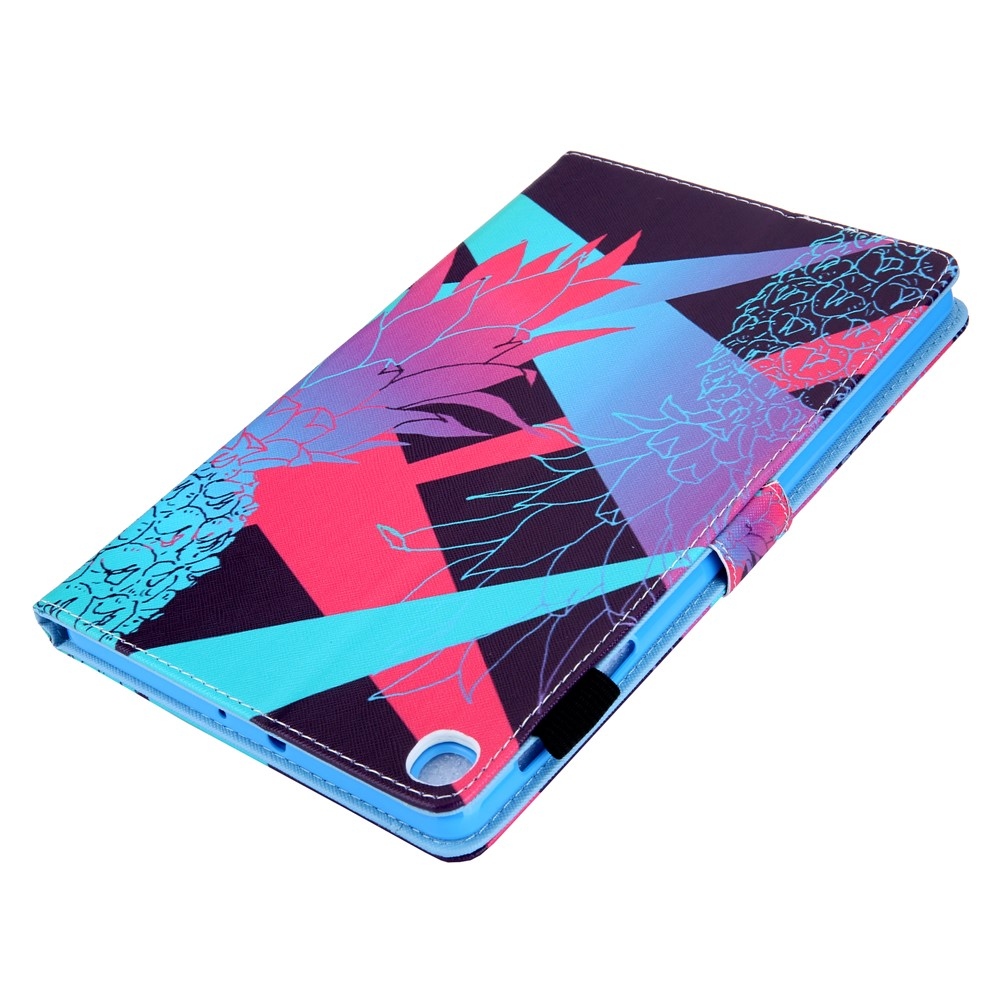 Stylish chytré zatváracie púzdro na Samsung Galaxy Tab A11+/Tab A9+ - farebný ananás