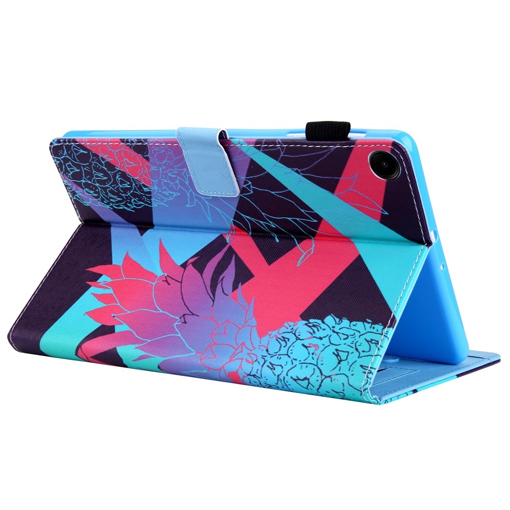 Stylish chytré zatváracie púzdro na Samsung Galaxy Tab A11+/Tab A9+ - farebný ananás