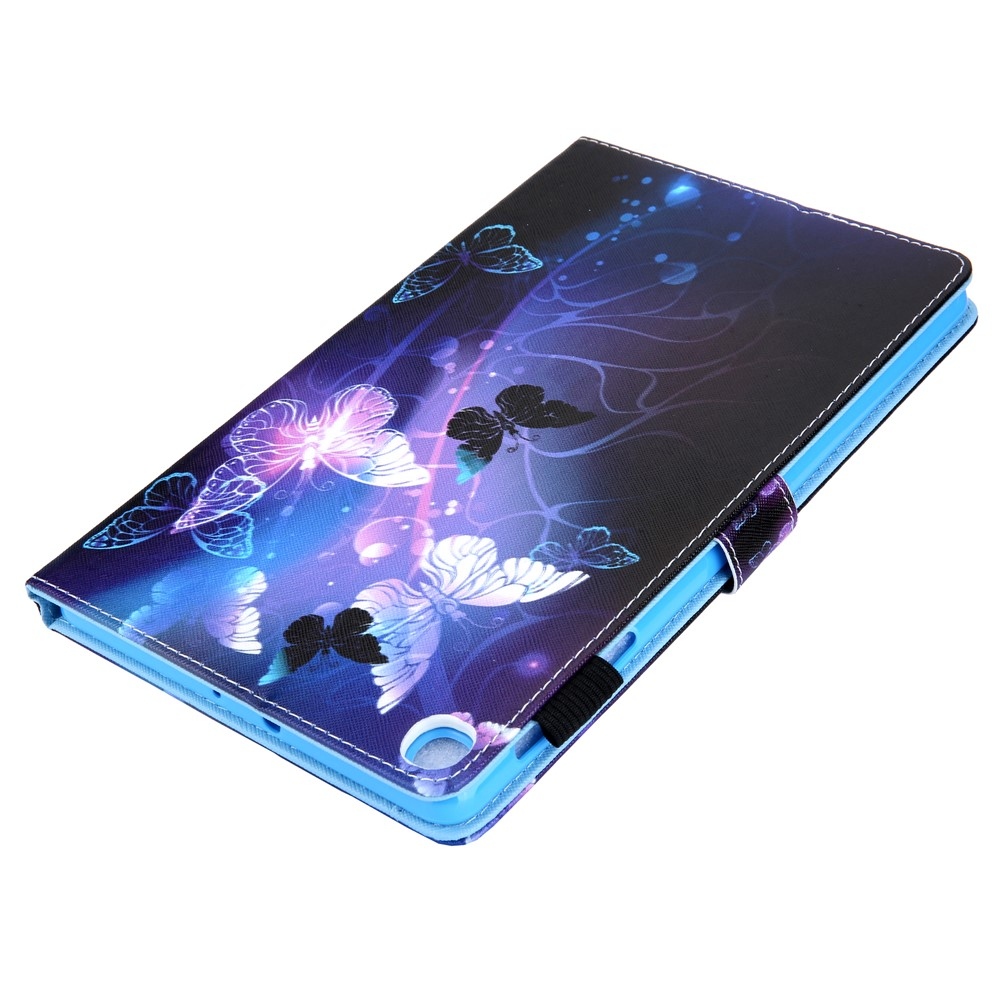 Stylish chytré zatváracie púzdro na Samsung Galaxy Tab A11+/Tab A9+ - fialové motýle