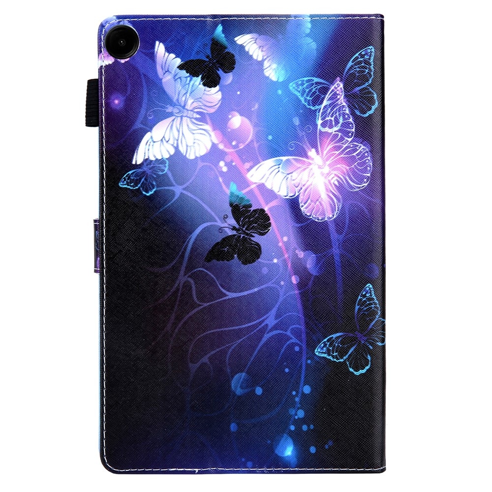 Stylish chytré zatváracie púzdro na Samsung Galaxy Tab A11+/Tab A9+ - fialové motýle