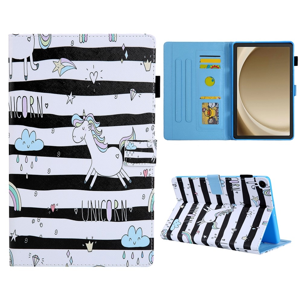 Stylish chytré zatváracie púzdro na Samsung Galaxy Tab A11+/Tab A9+ - jednorožec