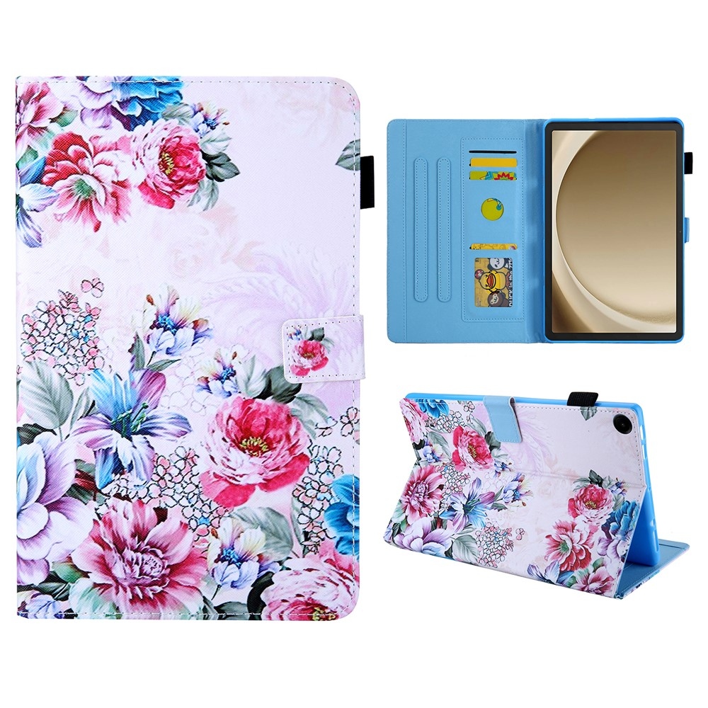 Stylish chytré zatváracie púzdro na Samsung Galaxy Tab A11+/Tab A9+ - kvety