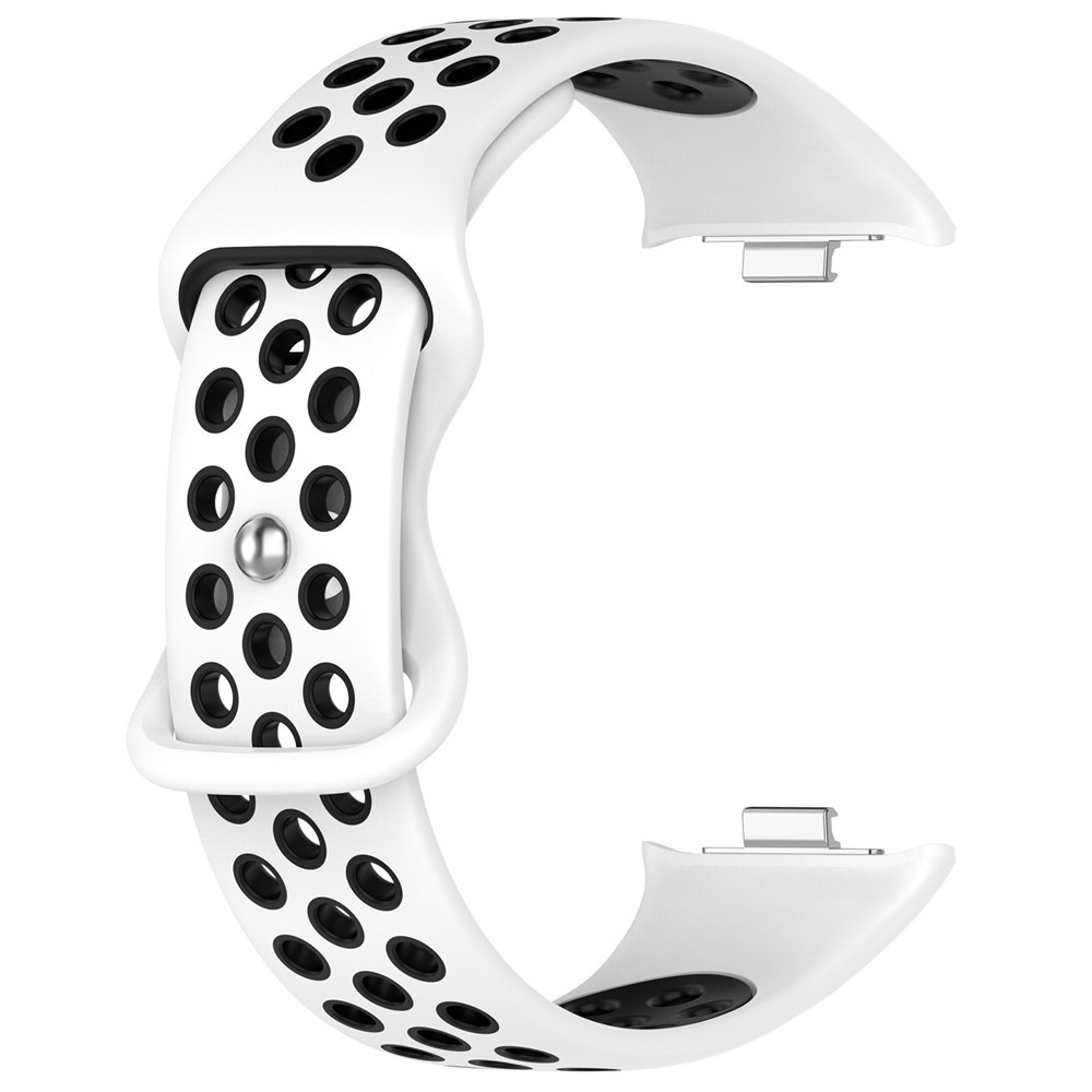 Stylish silikónový remienok na Xiaomi Smart Band 10 Pro/9 Pro/8 Pro/Redmi Watch 6/5/4 - biely/čierny
