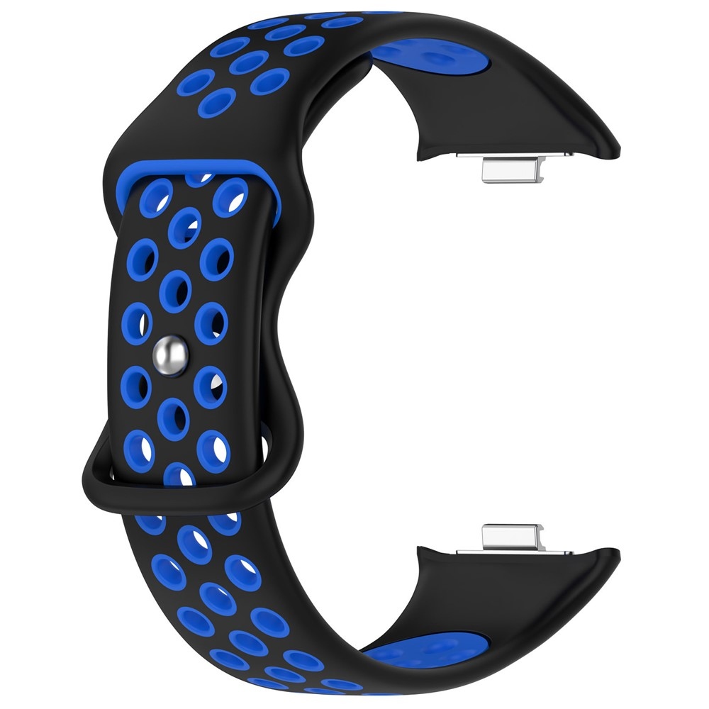 Stylish silikónový remienok na Xiaomi Smart Band 10 Pro/9 Pro/8 Pro/Redmi Watch 6/5/4 - čierny/modrý