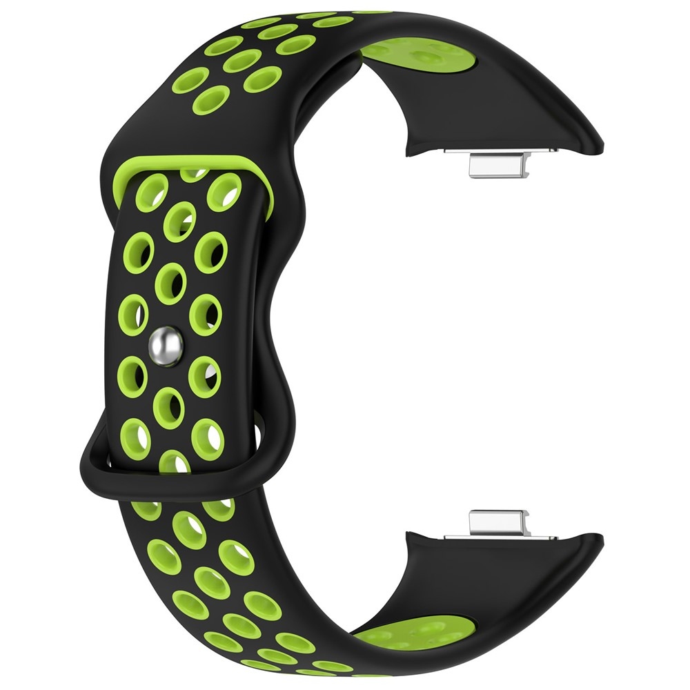 Stylish silikónový remienok na Xiaomi Smart Band 10 Pro/9 Pro/8 Pro/Redmi Watch 6/5/4 - čierny/zelený
