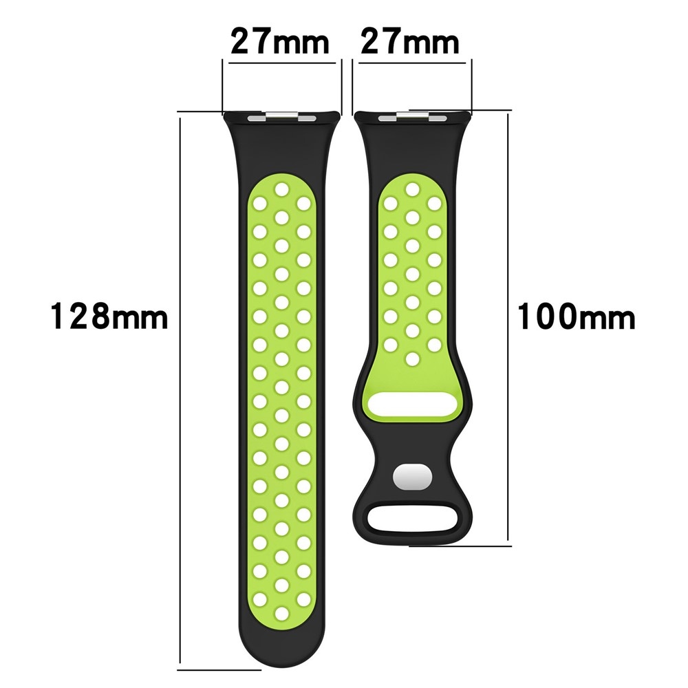 Stylish silikónový remienok na Xiaomi Smart Band 10 Pro/9 Pro/8 Pro/Redmi Watch 6/5/4 - čierny/zelený
