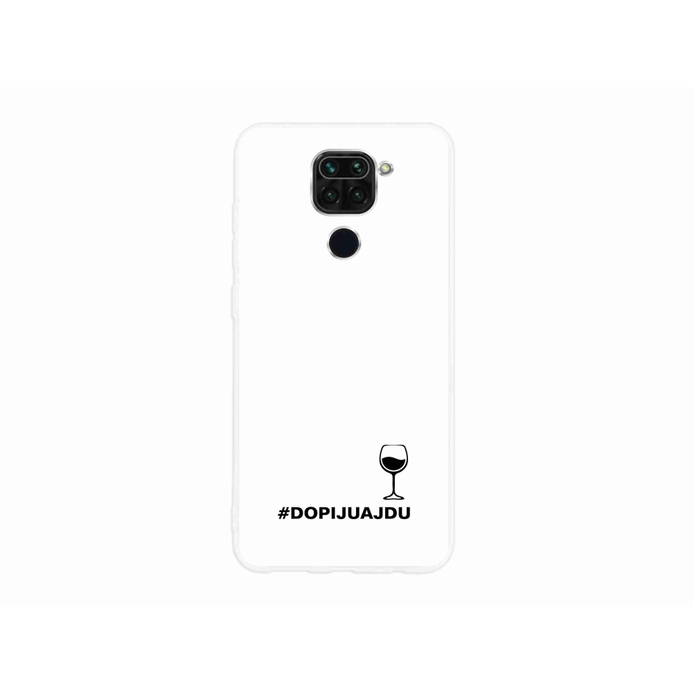 Gélový kryt mmCase na Xiaomi Redmi Note 9 - vínny motív biele pozadie