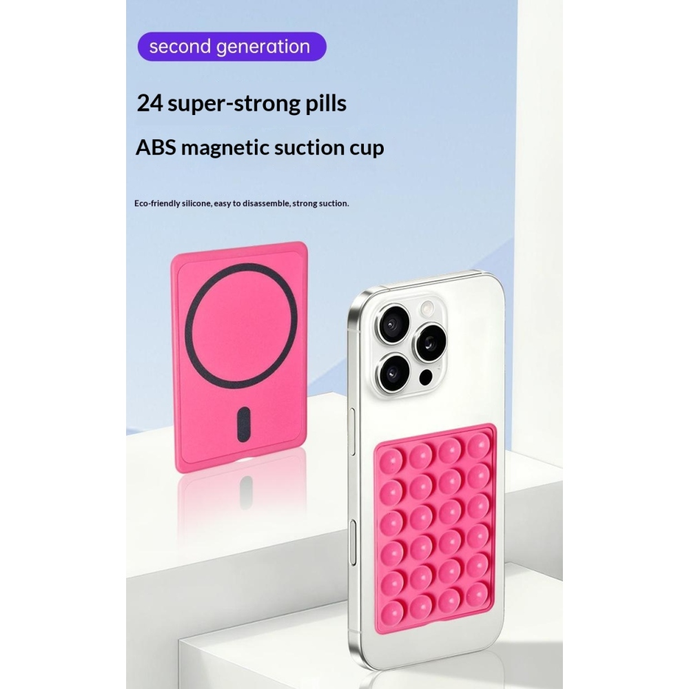 Suction MagSafe držiak s prísavkami pre mobilné telefóny - rose 