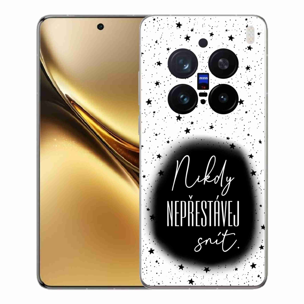 Gélový kryt mmCase na Vivo X200 Pro 5G - citát 1 čiernobiele pozadie