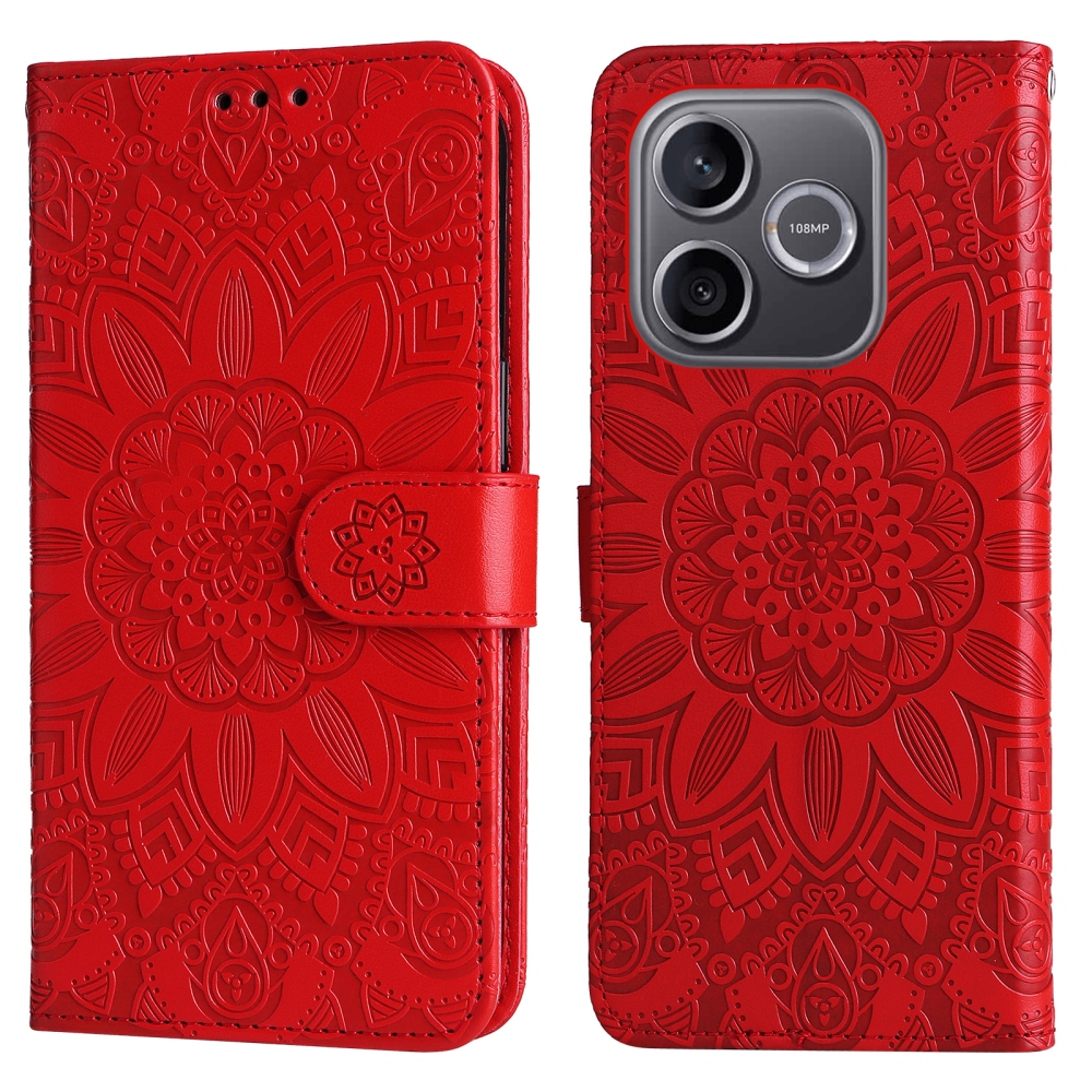 Sunflower knižkové puzdro na Honor 600 Lite 5G - červené