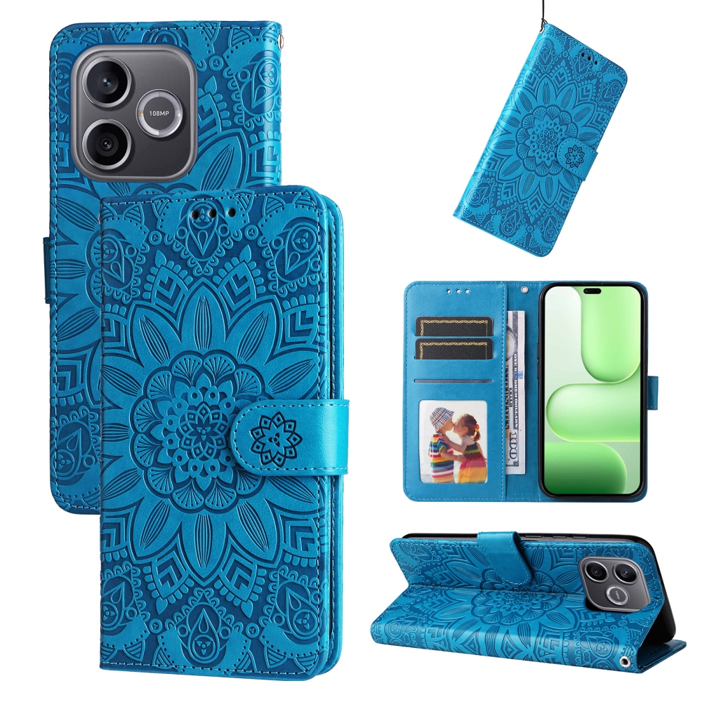 Sunflower knižkové puzdro na Honor 600 Lite 5G - modré