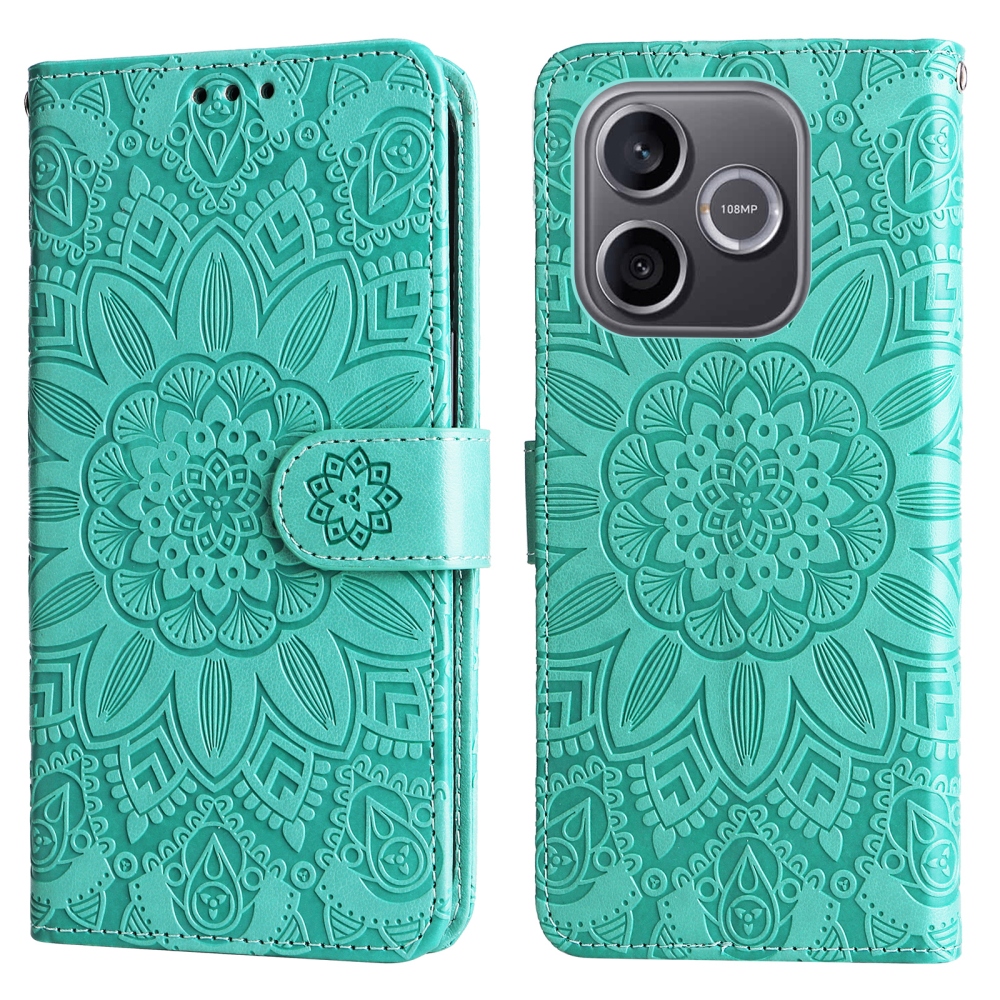 Sunflower knižkové puzdro na Honor 600 Lite 5G - modrozelené