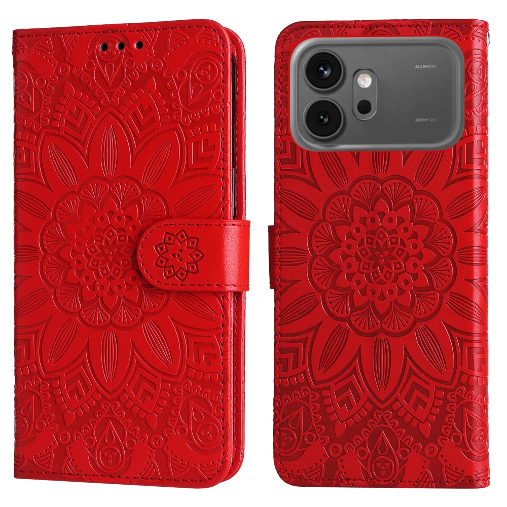 Sunflower knižkové puzdro na Honor 600 Pro 5G/Honor 600 5G - červené
