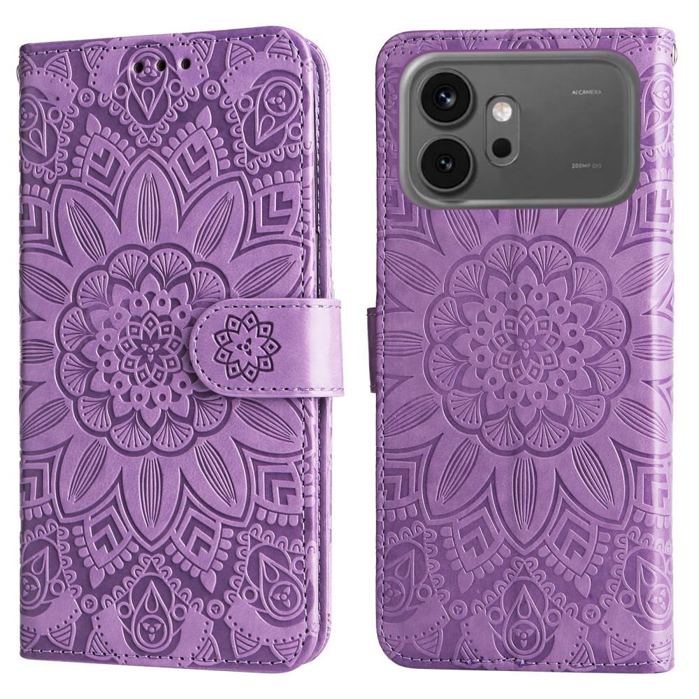 Sunflower knižkové puzdro na Honor 600 Pro 5G/Honor 600 5G - fialové