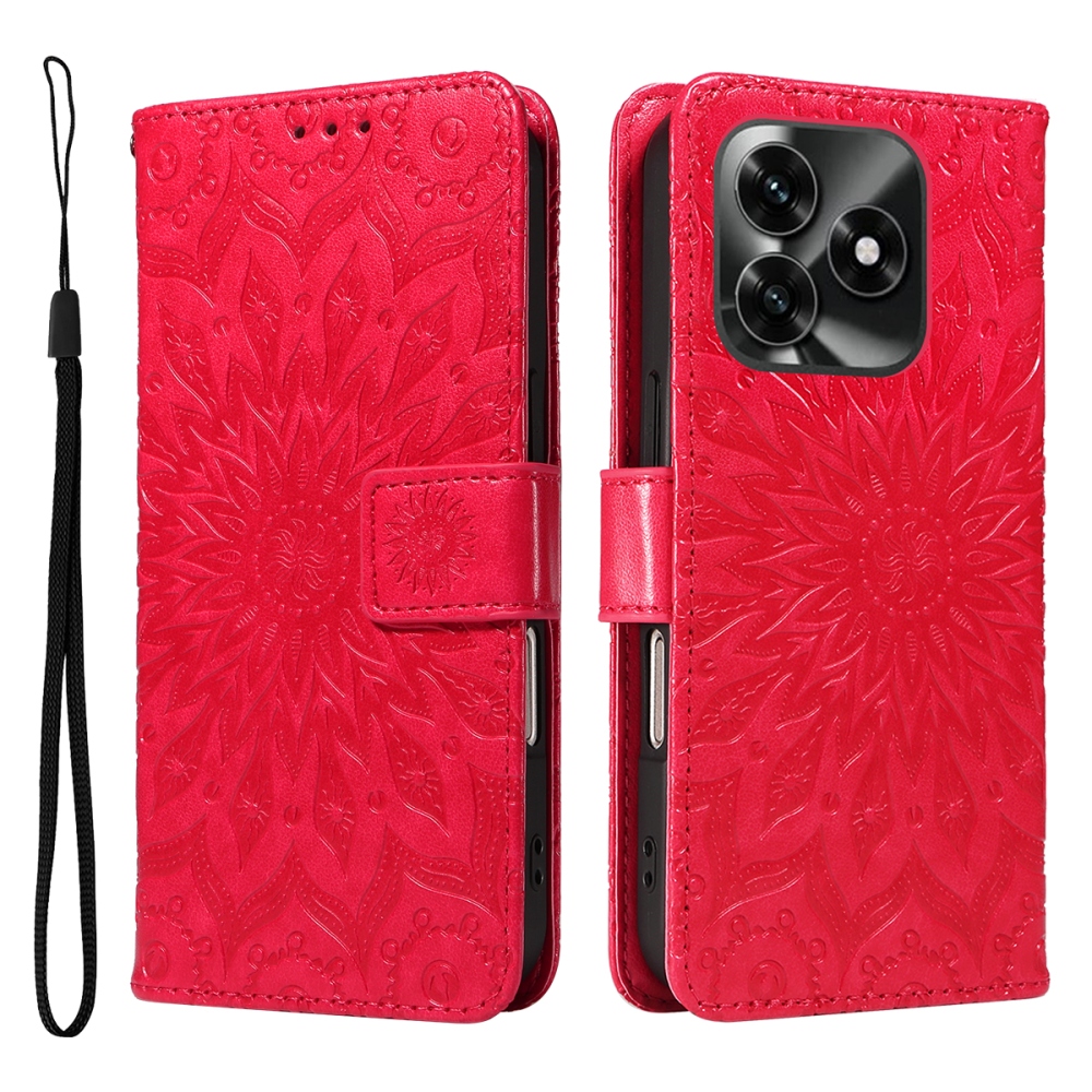 Sunflower knižkové puzdro na Honor X5c Plus - červené