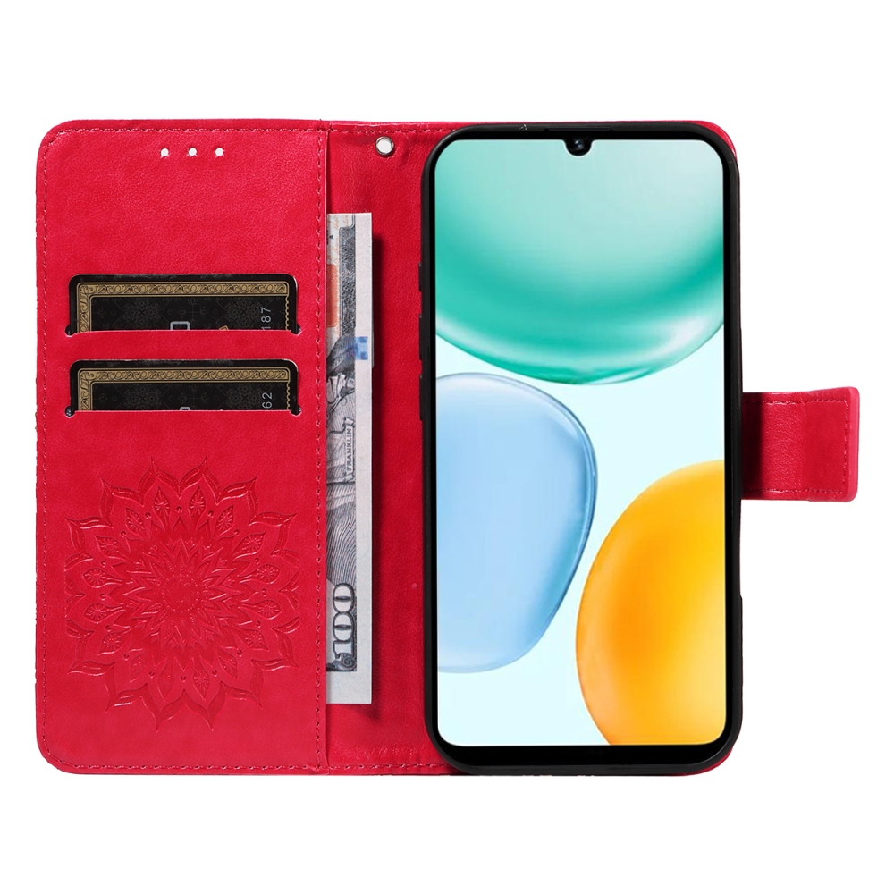 Sunflower knižkové puzdro na Honor X5c Plus - červené