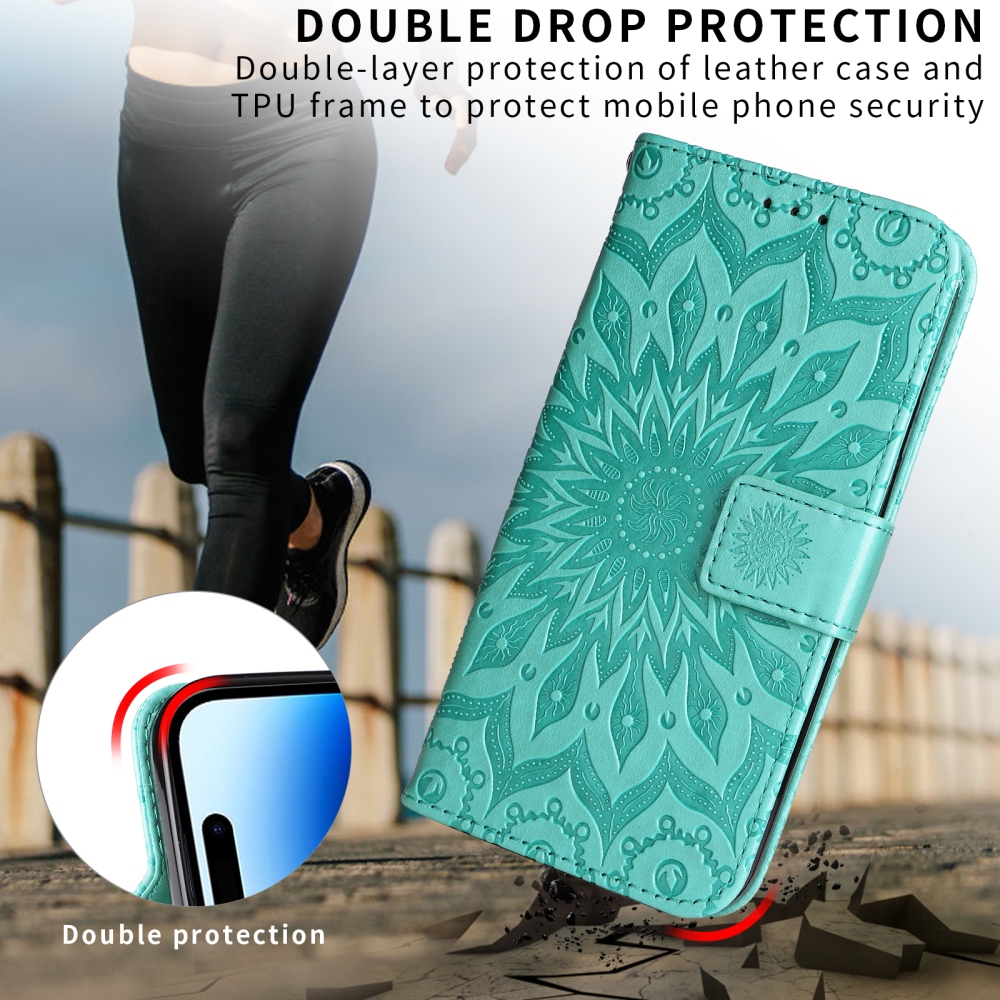 Sunflower knižkové puzdro na Honor X5c Plus - modrozelené