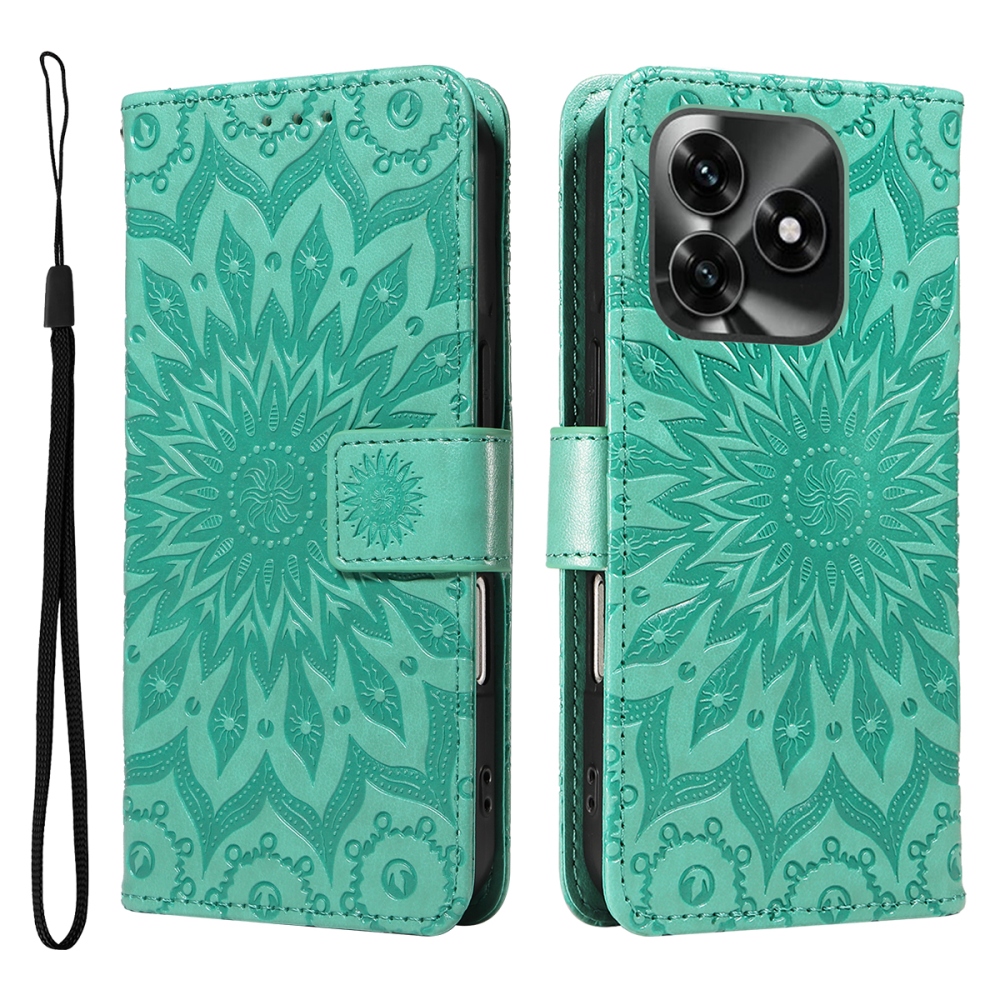 Sunflower knižkové puzdro na Honor X5c Plus - modrozelené