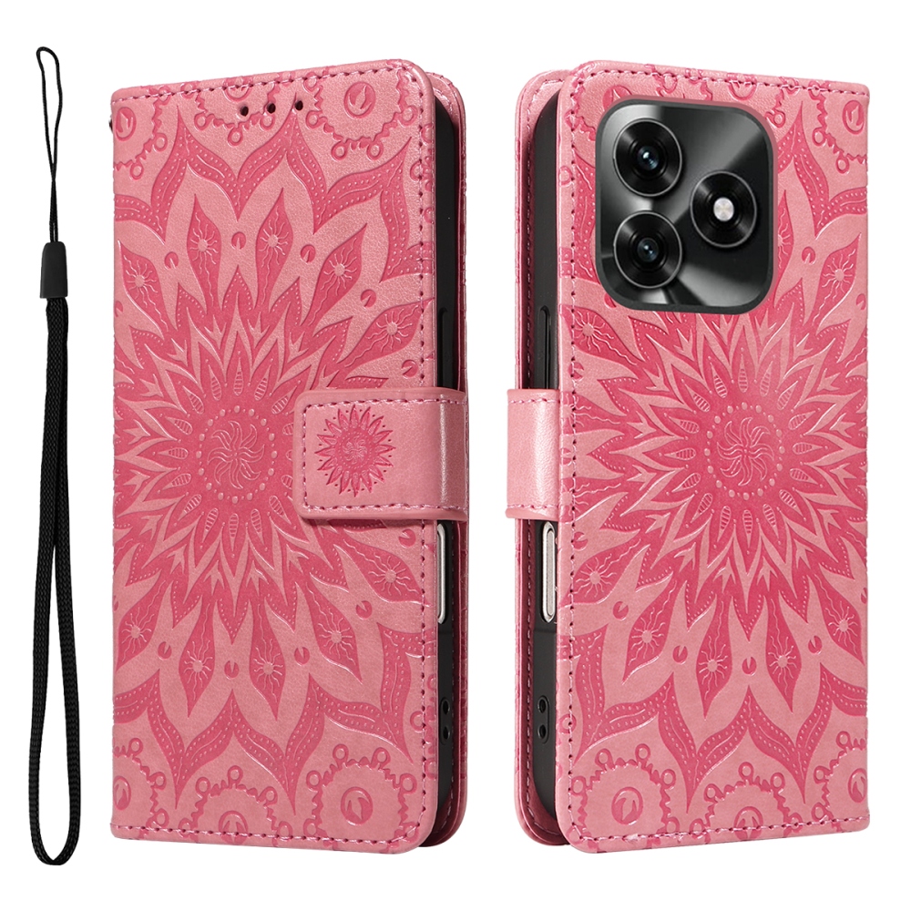 Sunflower knižkové puzdro na Honor X5c Plus - ružové