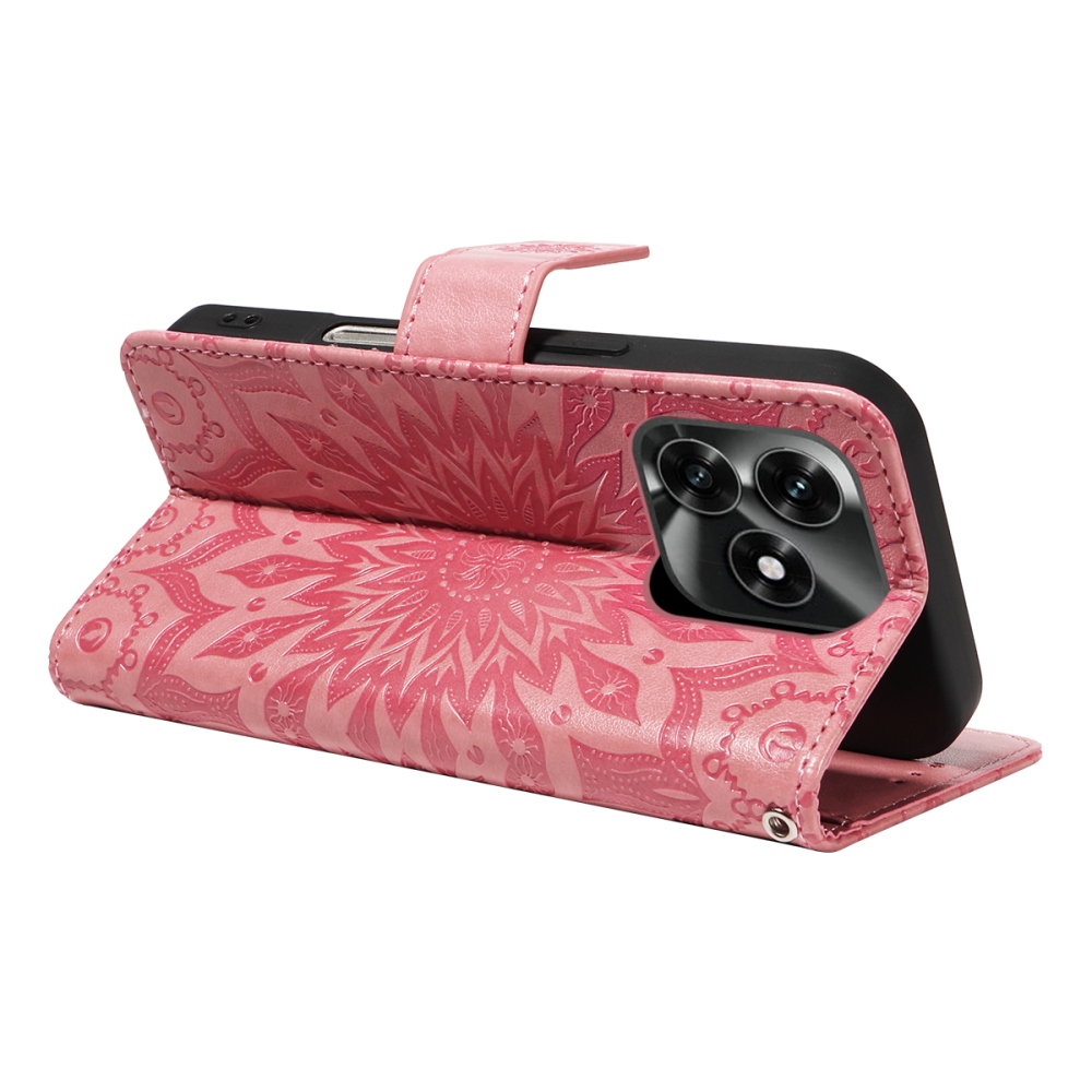 Sunflower knižkové puzdro na Honor X5c Plus - ružové