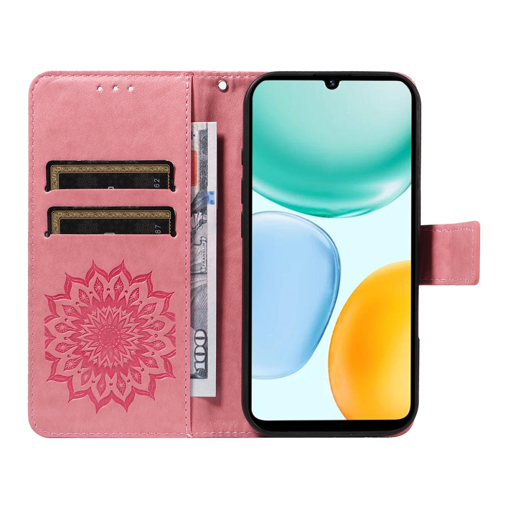 Sunflower knižkové puzdro na Honor X5c Plus - ružové