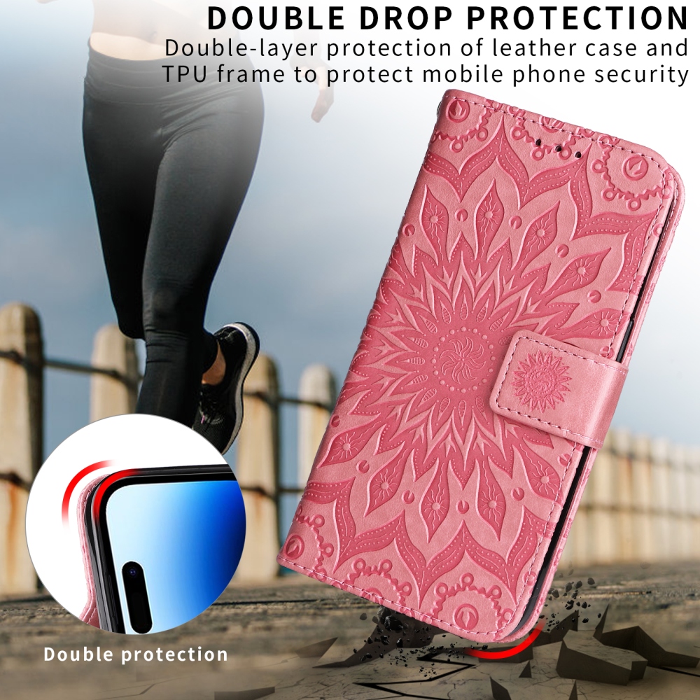 Sunflower knižkové puzdro na Honor X5c Plus - ružové