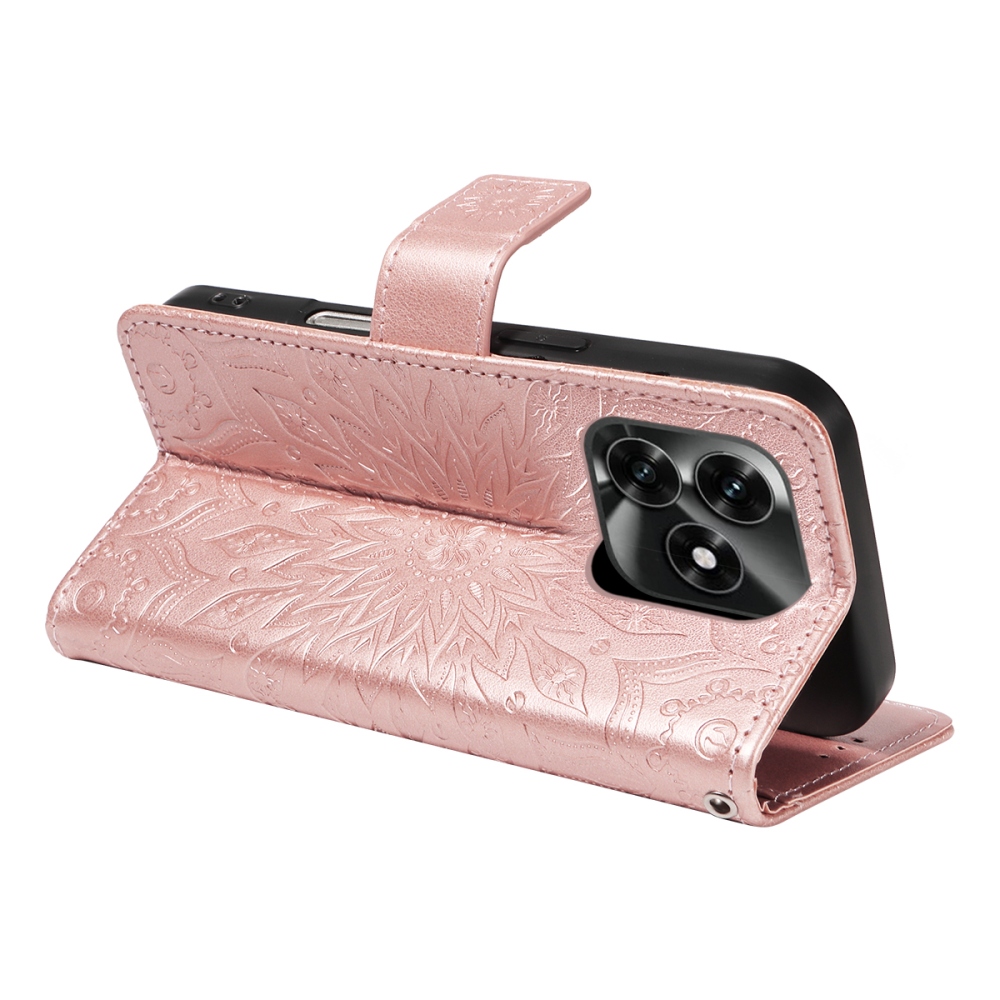 Sunflower knižkové puzdro na Honor X5c Plus - ružovozlaté