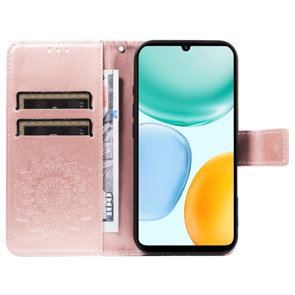 Sunflower knižkové puzdro na Honor X5c Plus - ružovozlaté